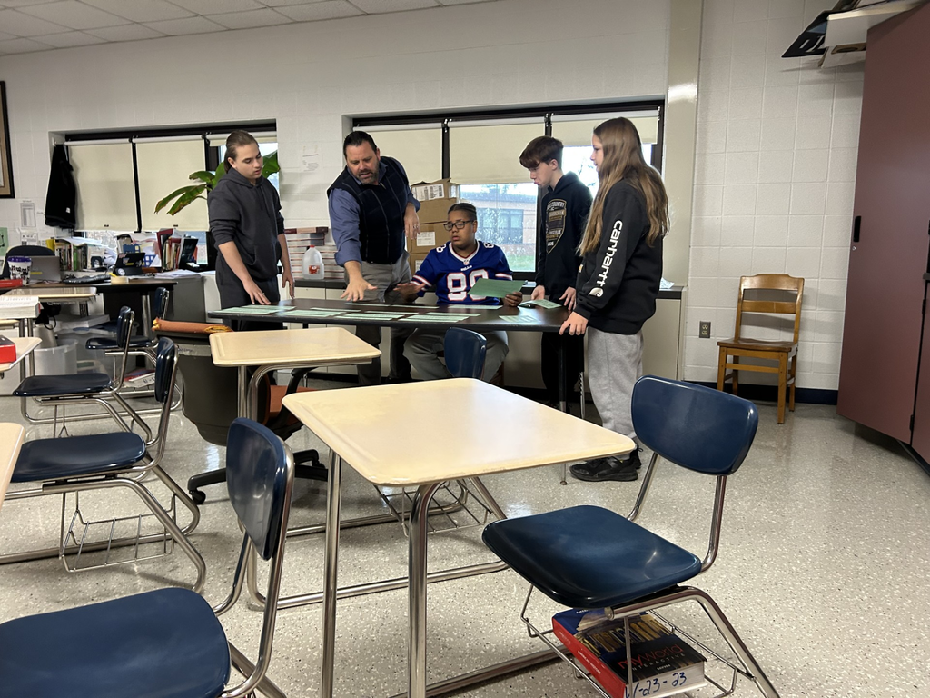 Mr. Waterman with students