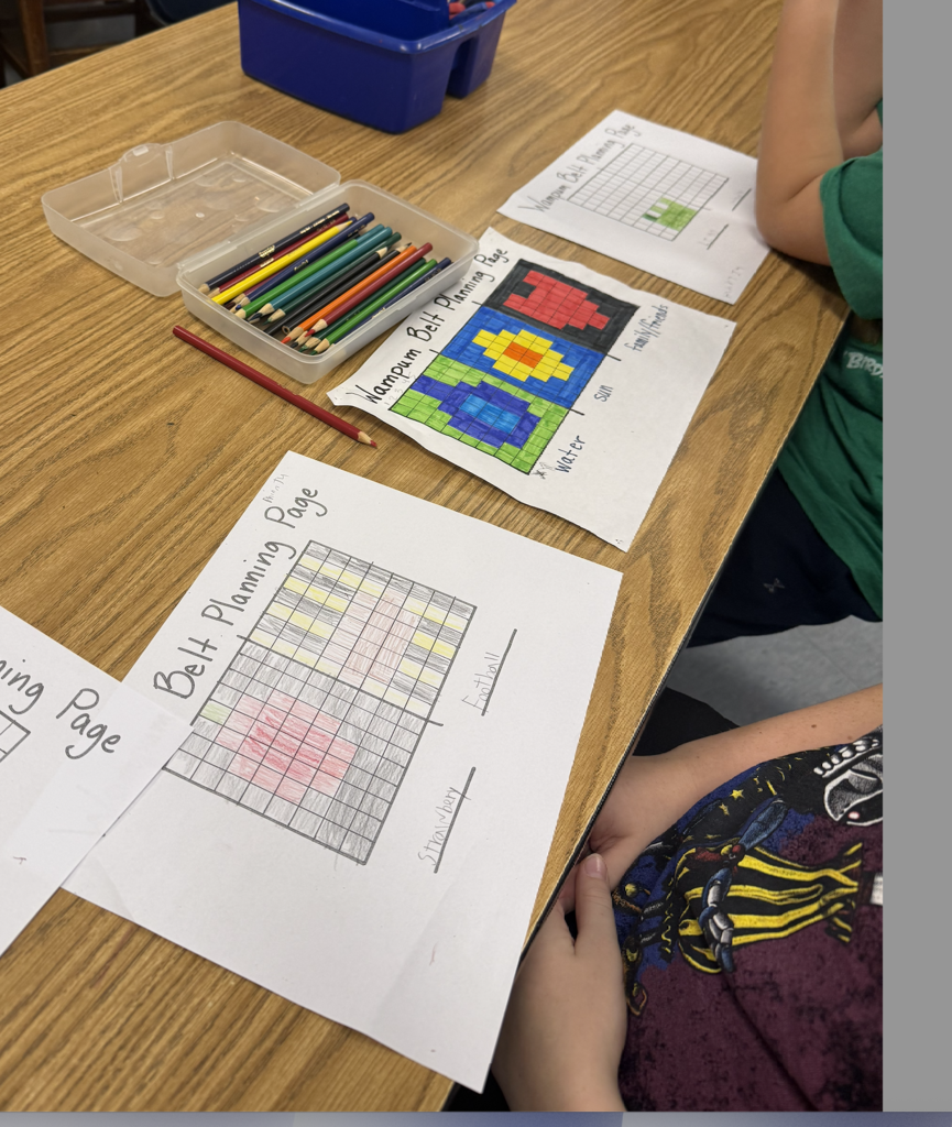 wampum belt design planning drawings