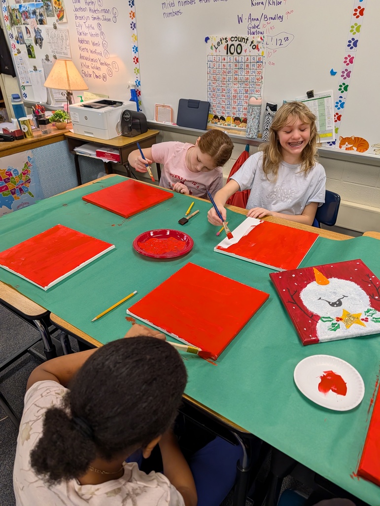girl smiling painting red background