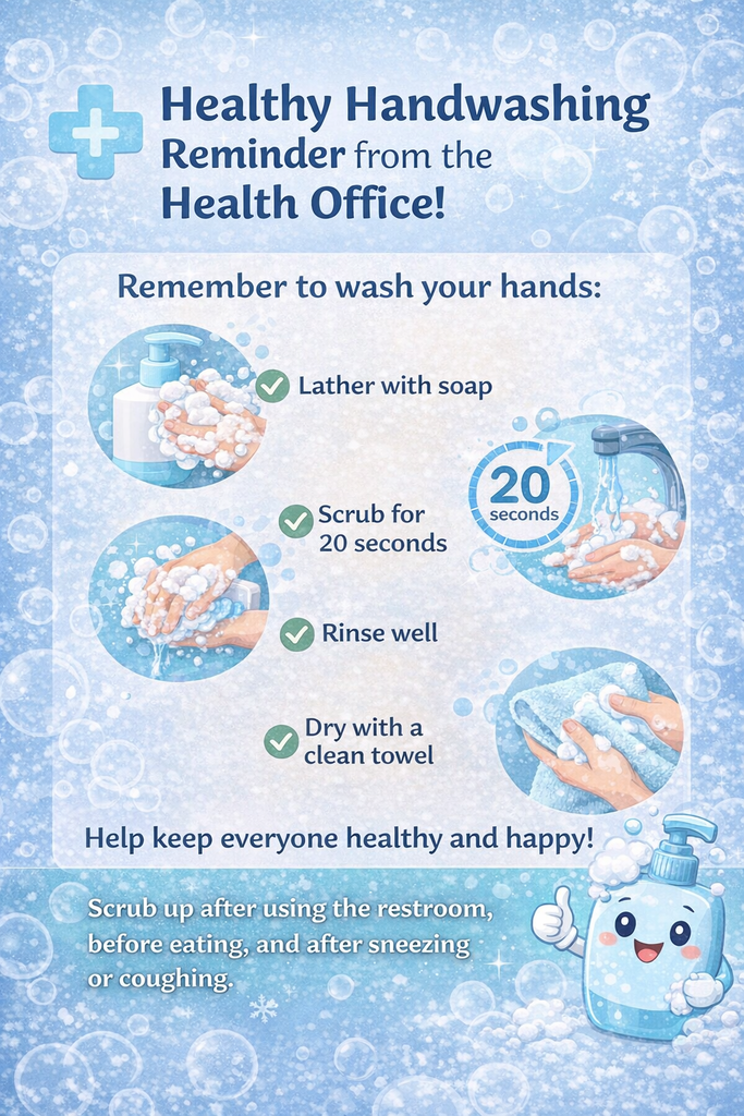 Handwashing instructions snow theme
