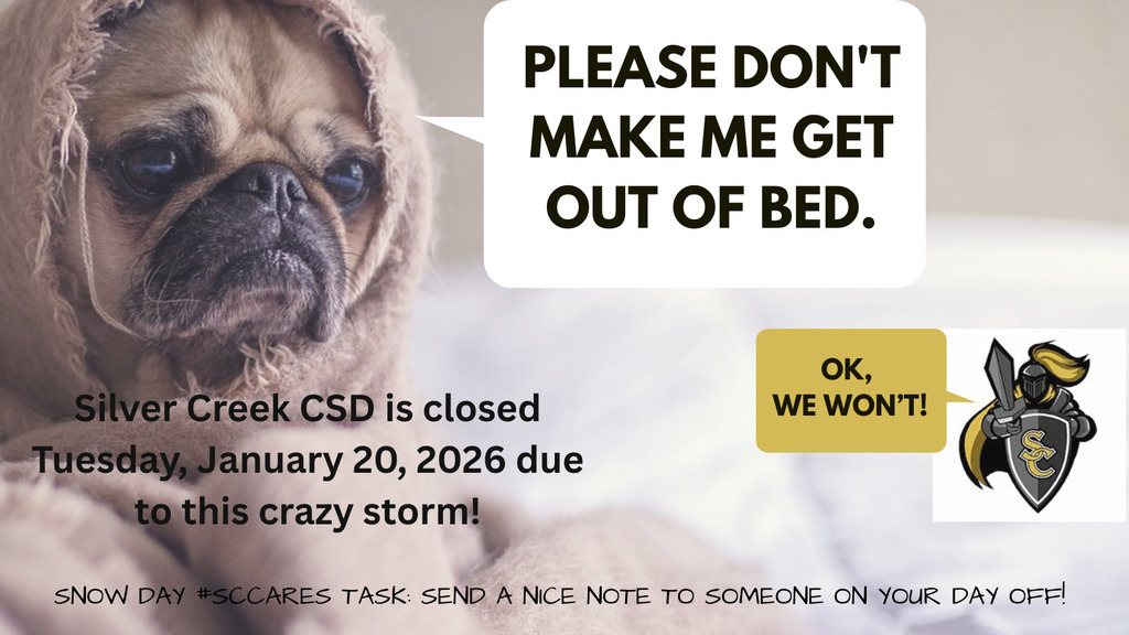 school is closed for a snow day.