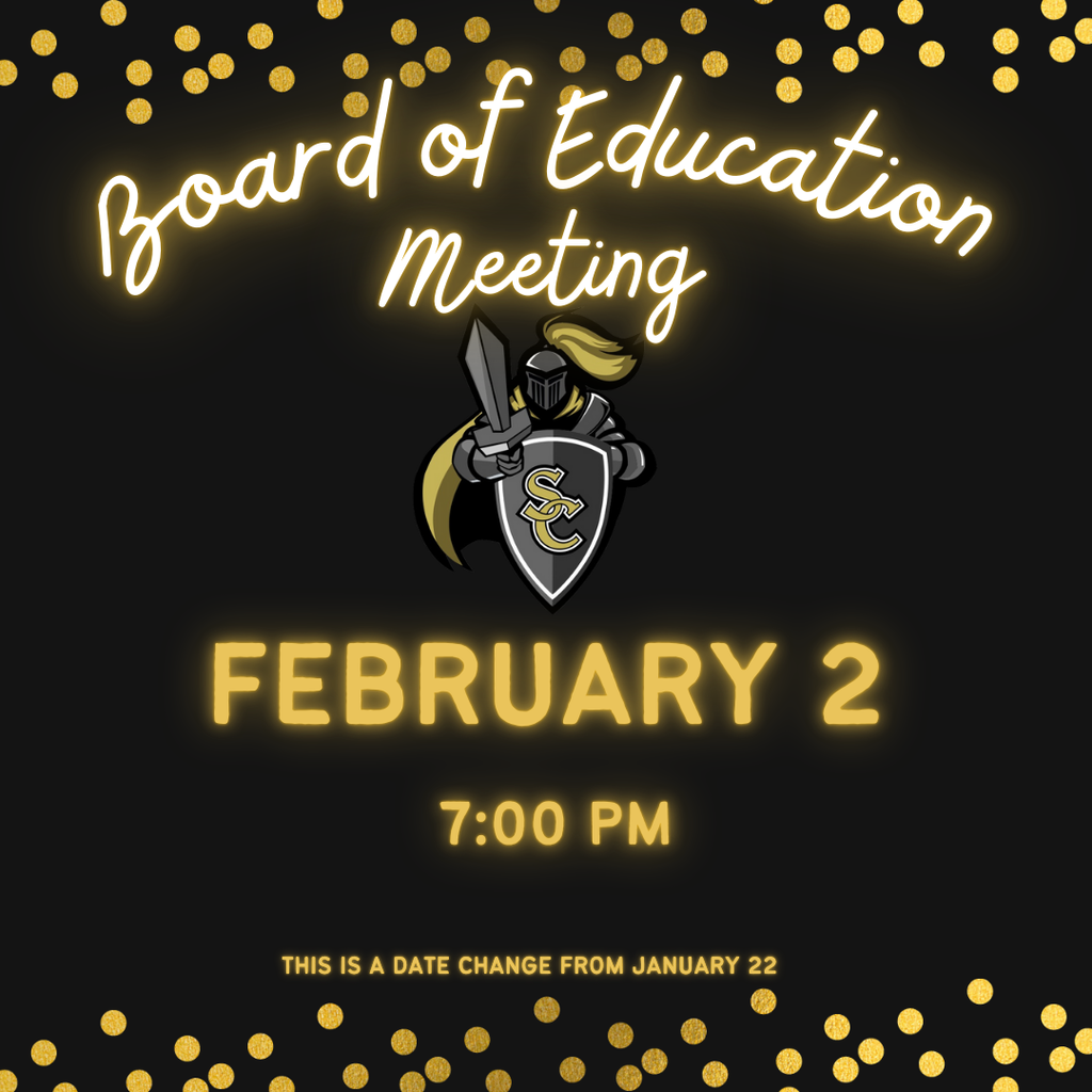 BOE meeting rescheduled for February 2 black and gold theme