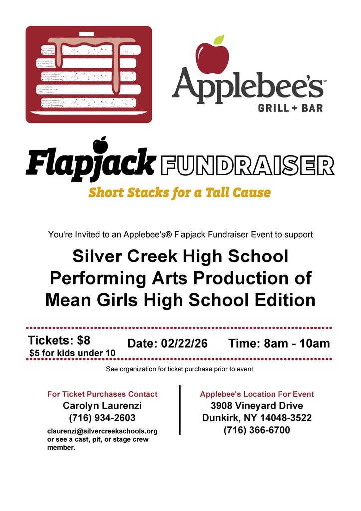 Applebee's Pancake Fundraiser Feb 22 8-10am
