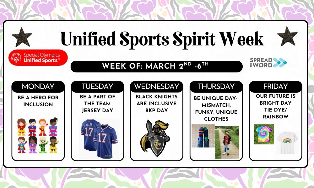 Inclusion Spirit Week flyer