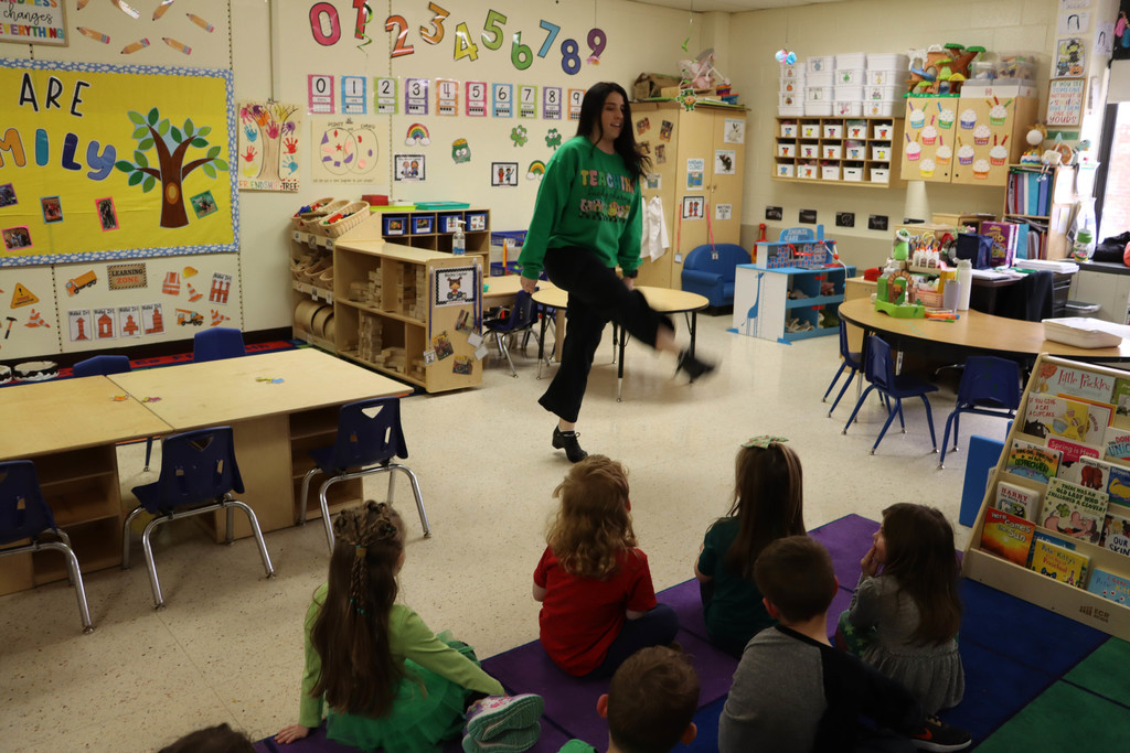 teacher does an Irish dance