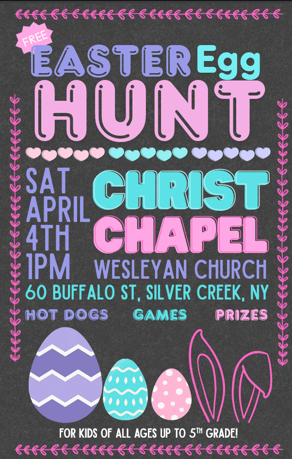 Christ Chapel Egg Hunt April 4
