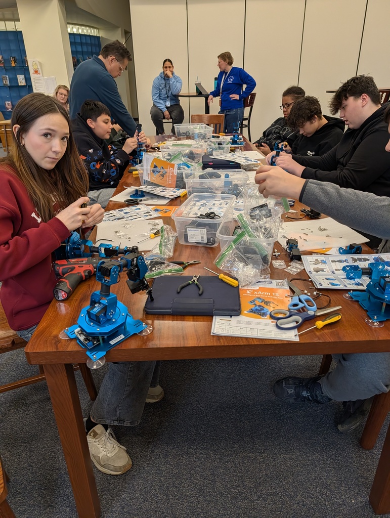 students at table working