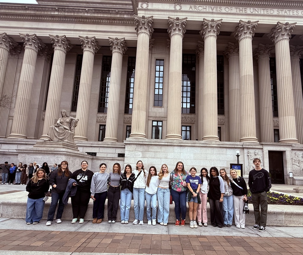 The group outside the National Archives