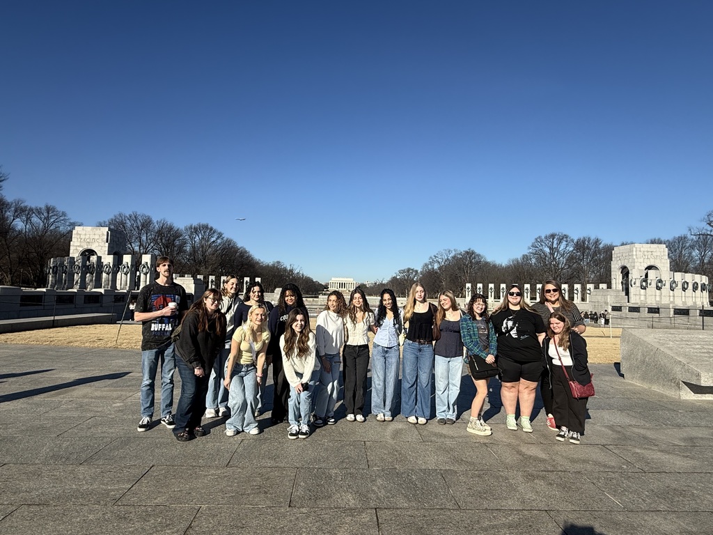 The group visited the WWII memorial