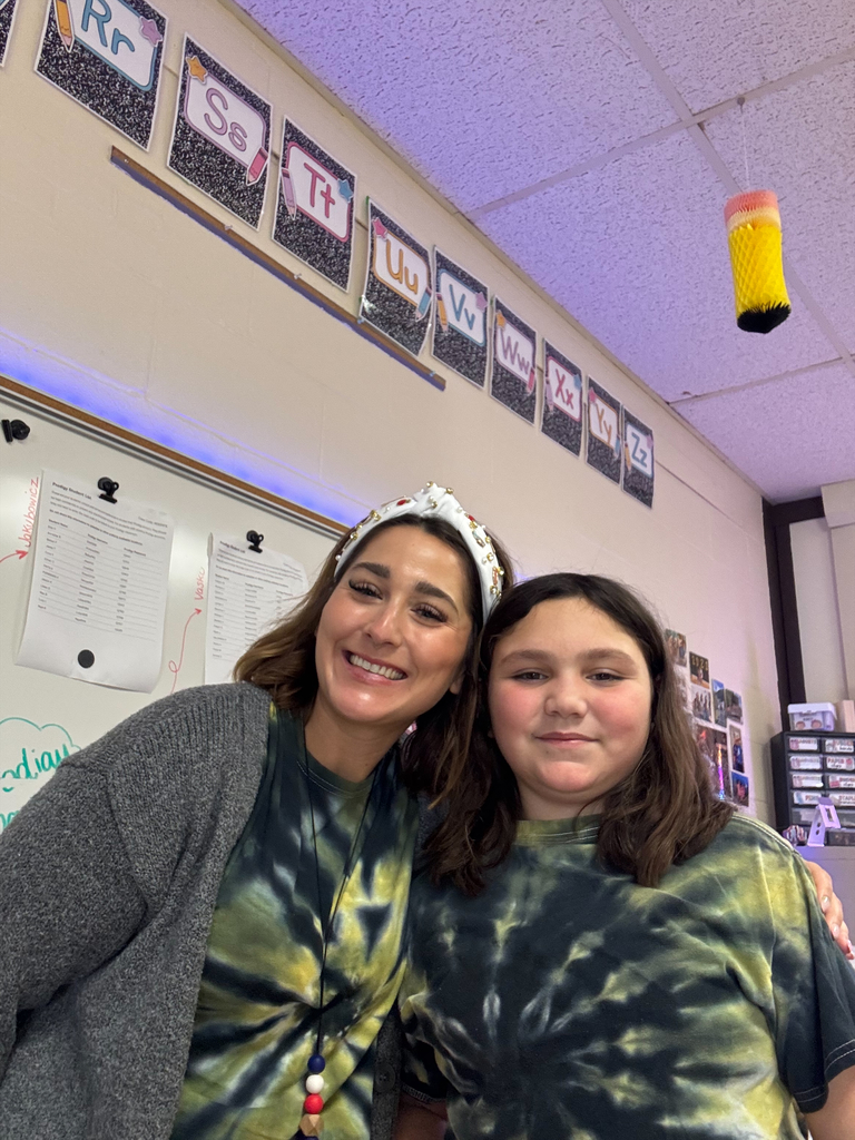 Mrs. J and a student twin