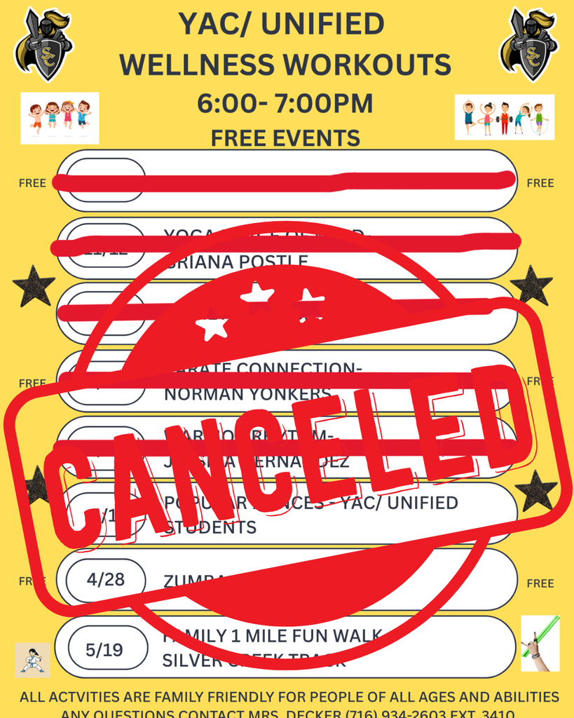 YAC Events canceled
