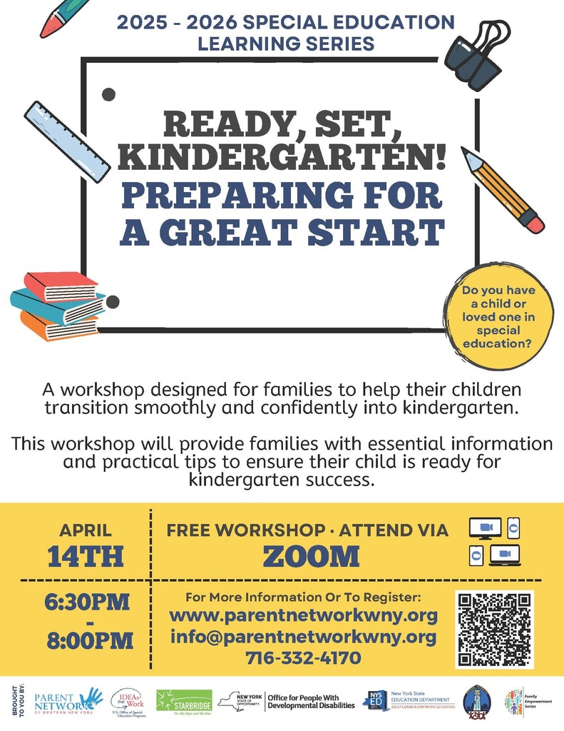 Parent Network Kindergarten Zoom flyer