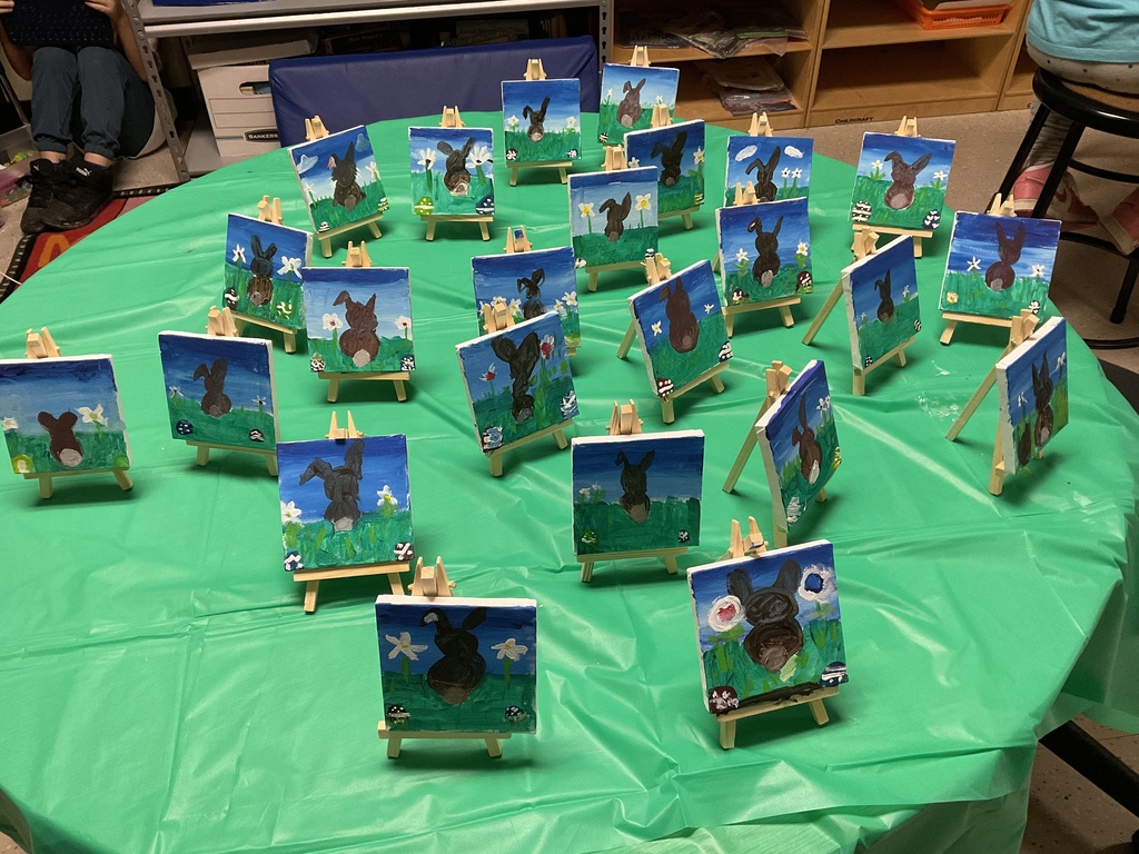 All the students' paintings