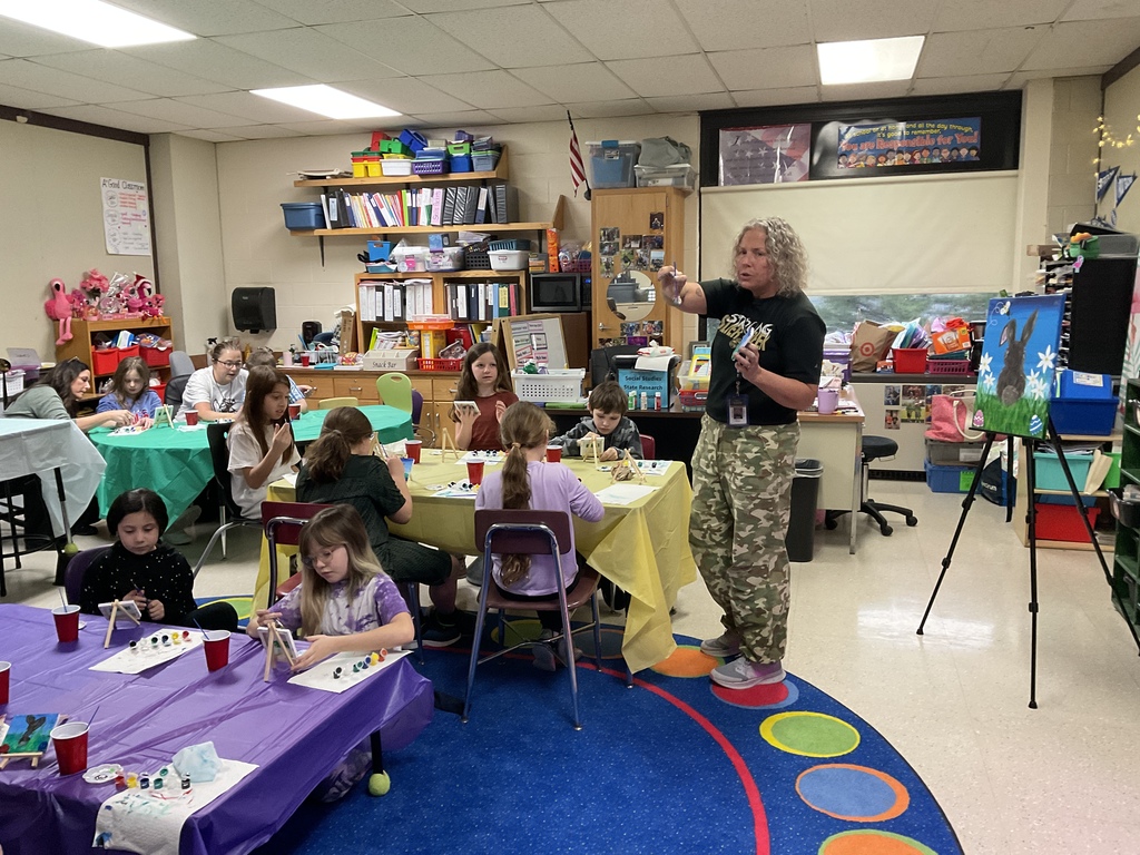 Mrs. Anderson instructs the students 