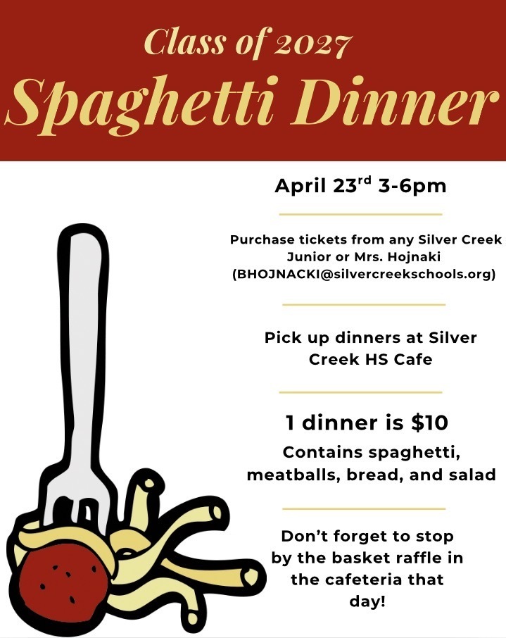 Junior Class Spaghetti Dinner flyer