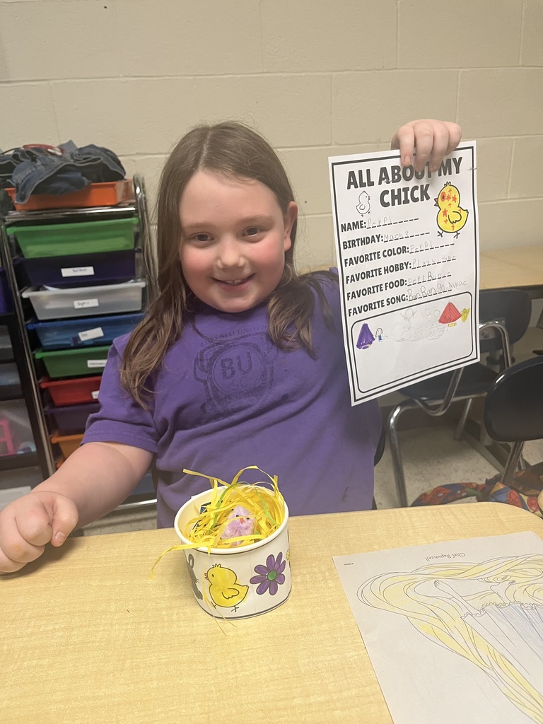 A student with her chick