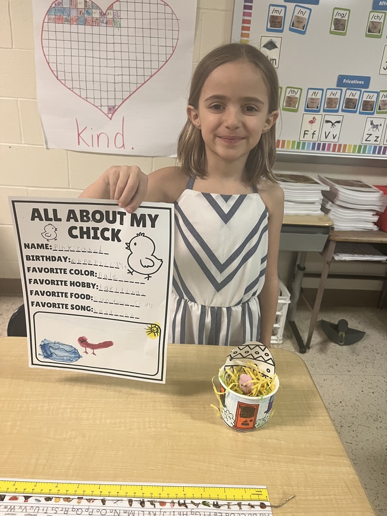 a student with her chick