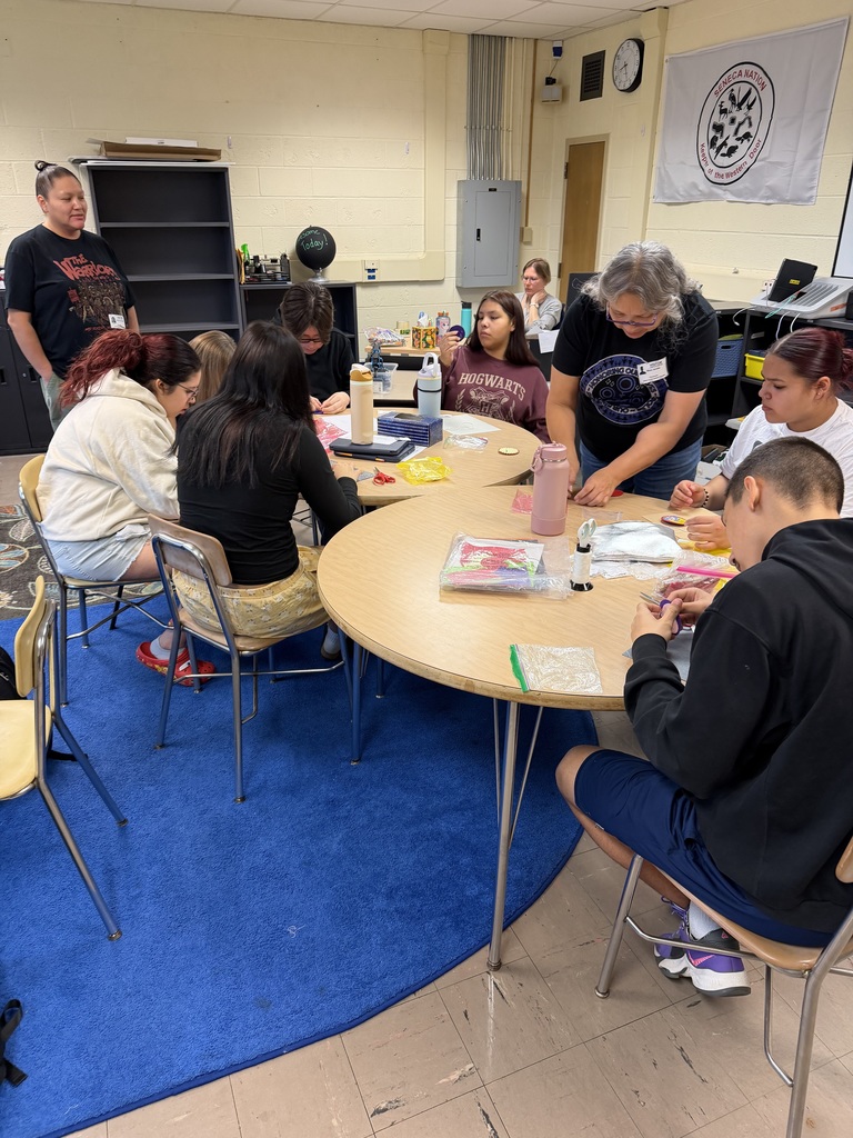 students learn beading