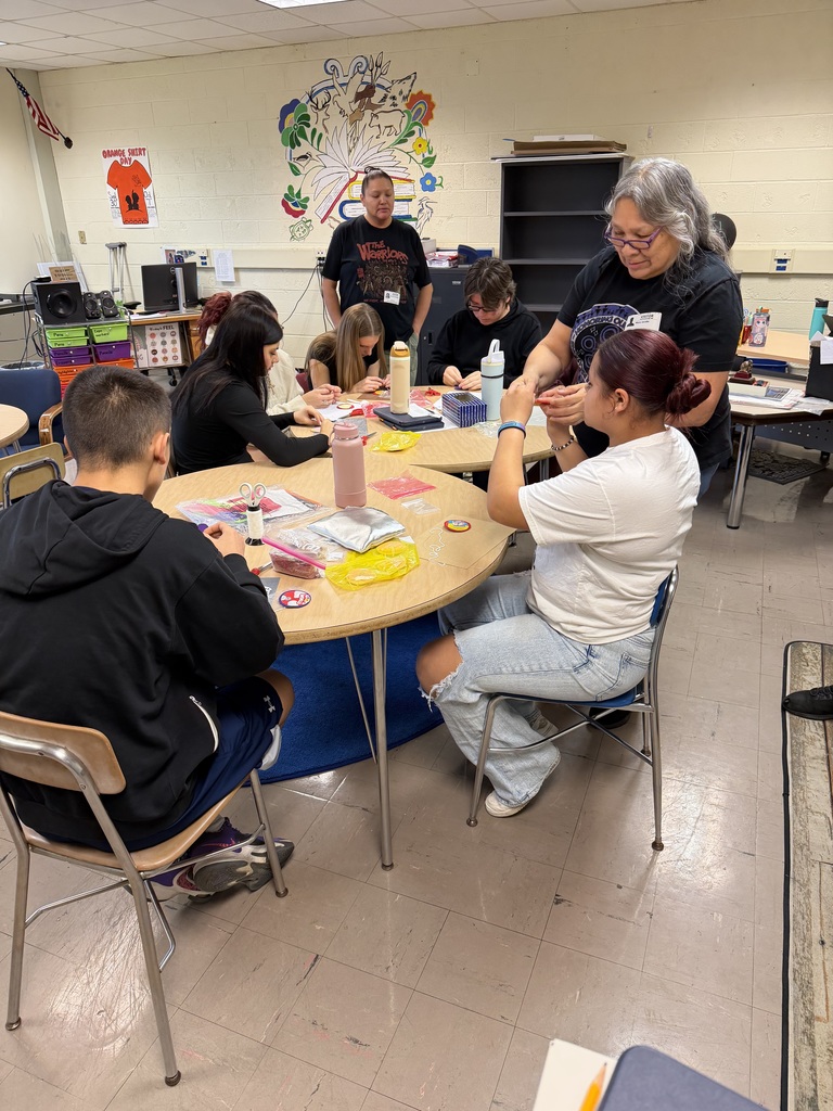 students learn beading
