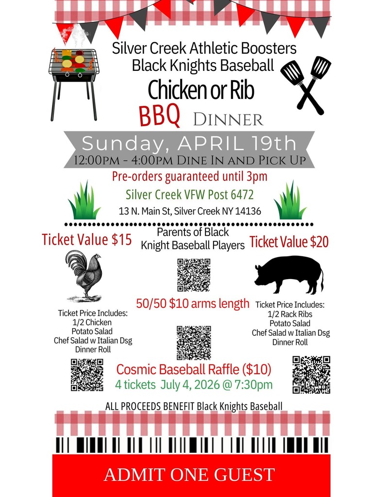 Baseball Boosters Chix BBQ flyer
