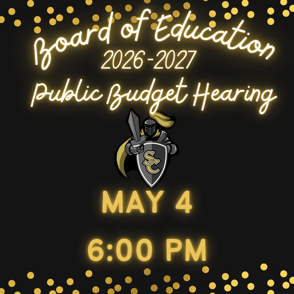 Public Budget Hearing Black and gold confetti theme