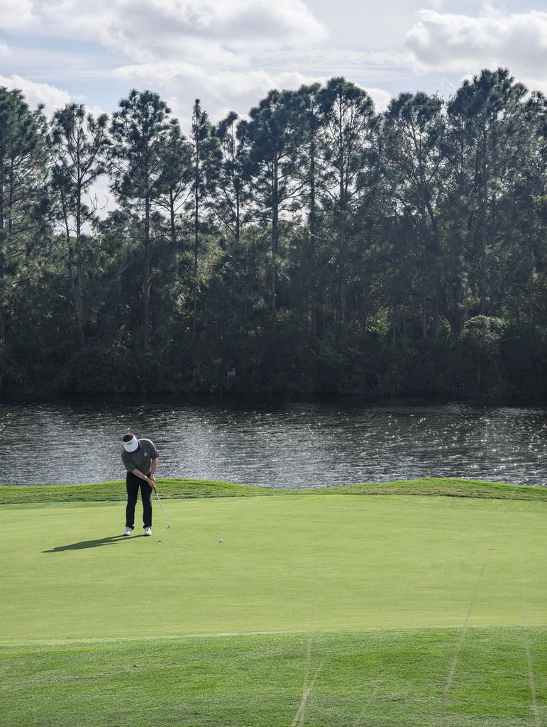 Jake putting near water