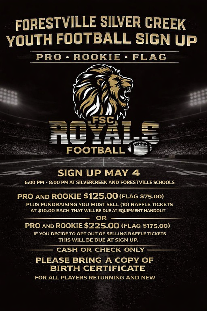 FSC Royals youth football sign ups