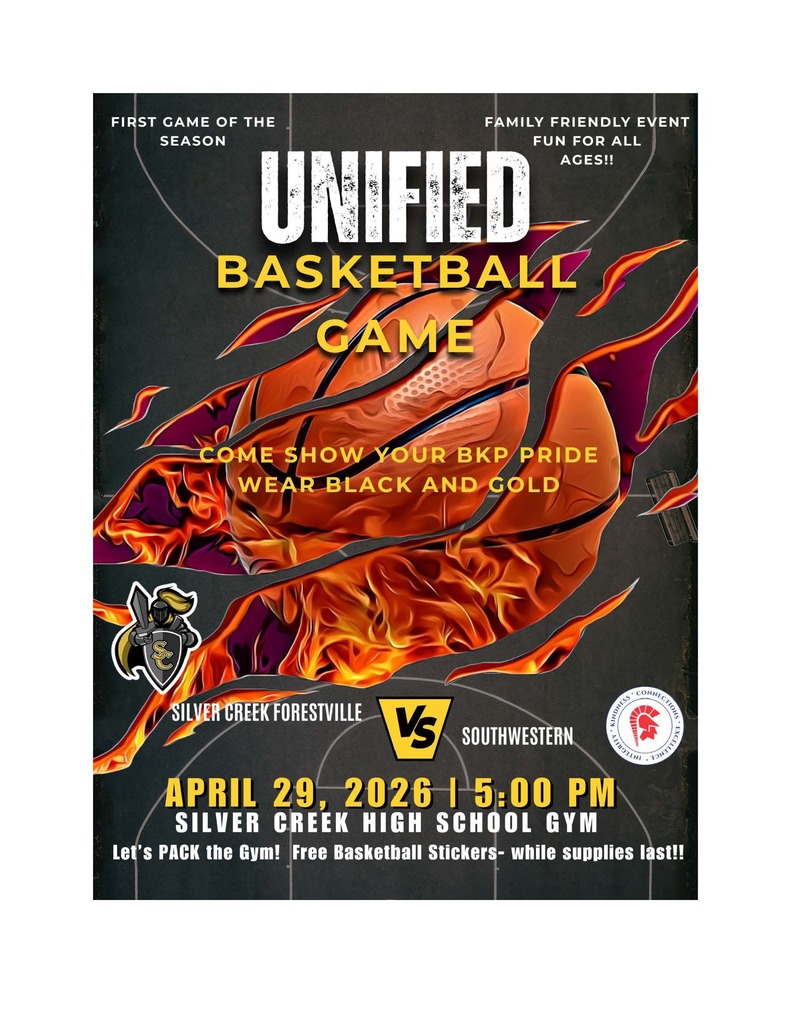 Unified Basketball home game flyer