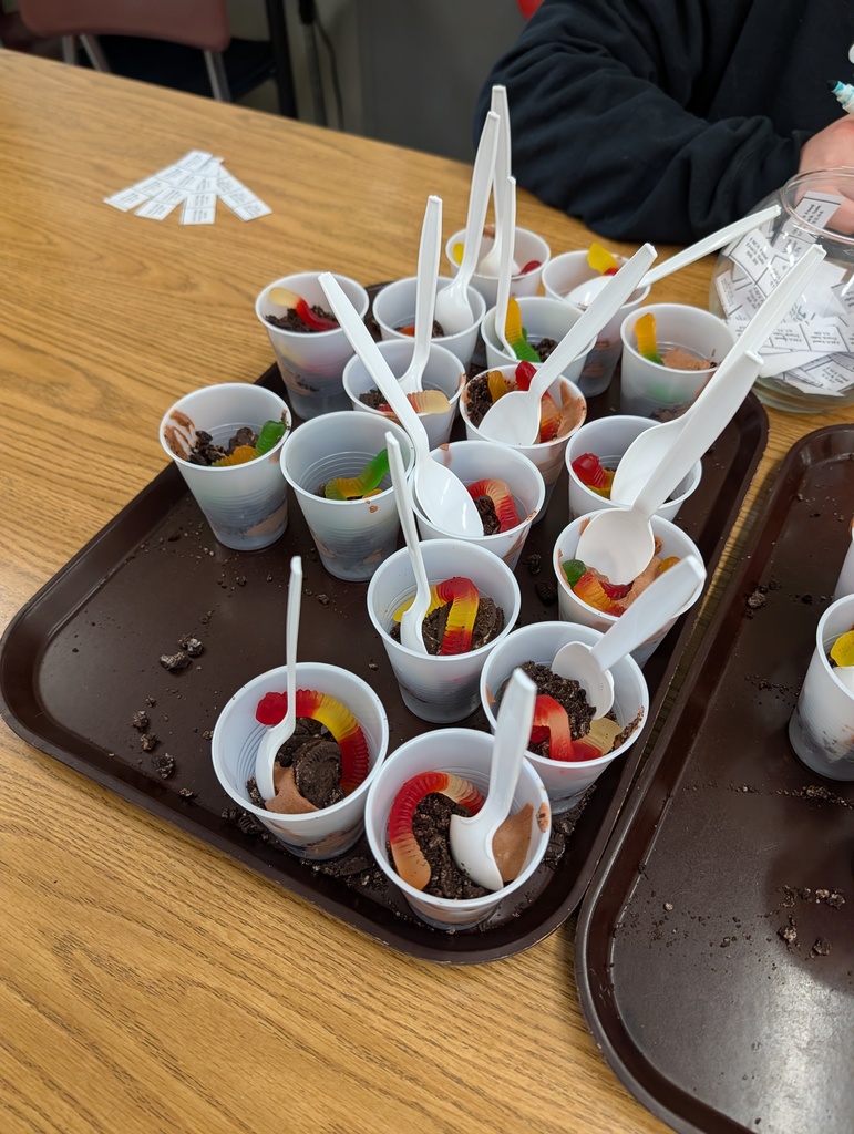 close up of worm and dirt snack cups