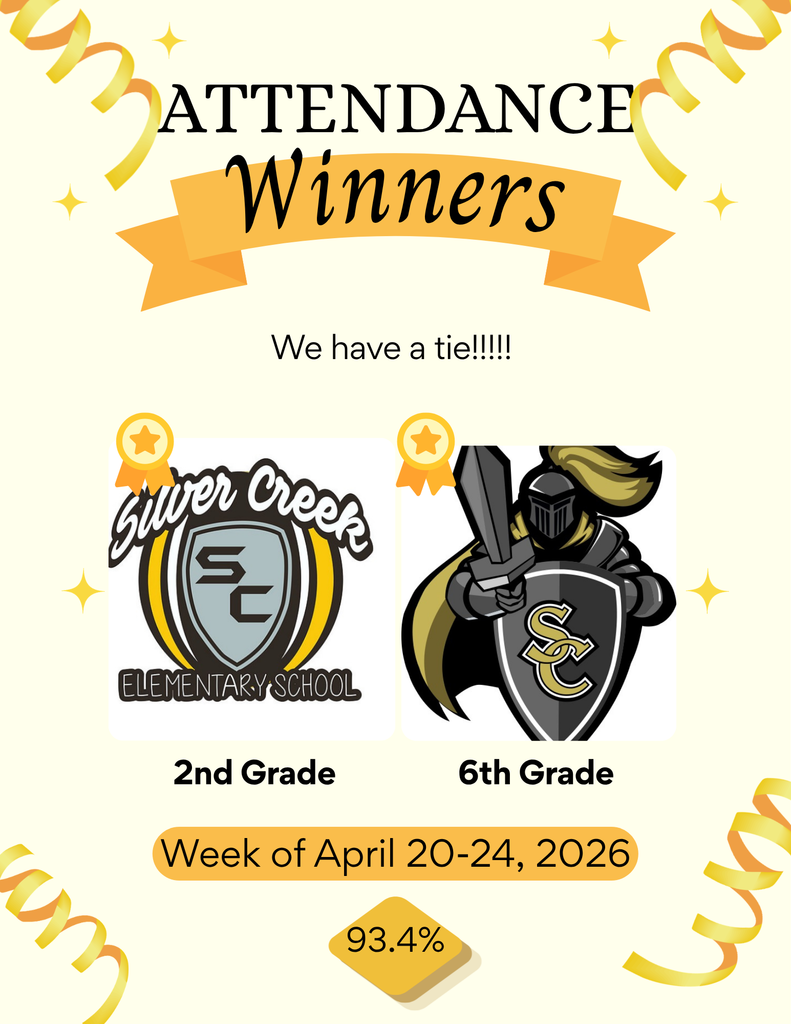 Attendance Winners 2nd and 6th Grade April 20-24