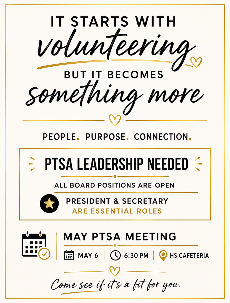 Volunteering- PTSA flyer