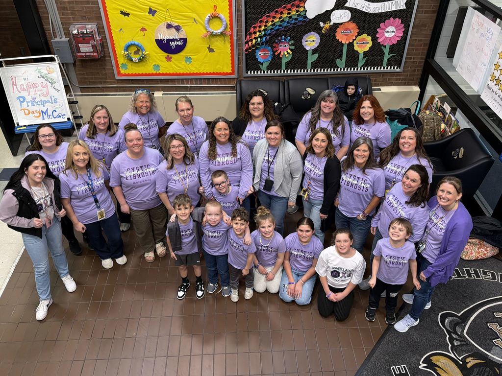 Group photo with Cystic Fibrosis T-shirts. 