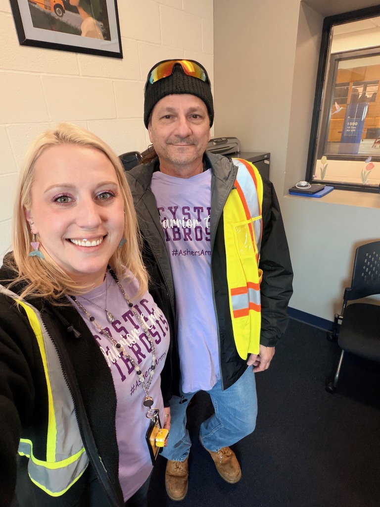 Bus drivers wore Cystic Fibrosis T-shirts. 
