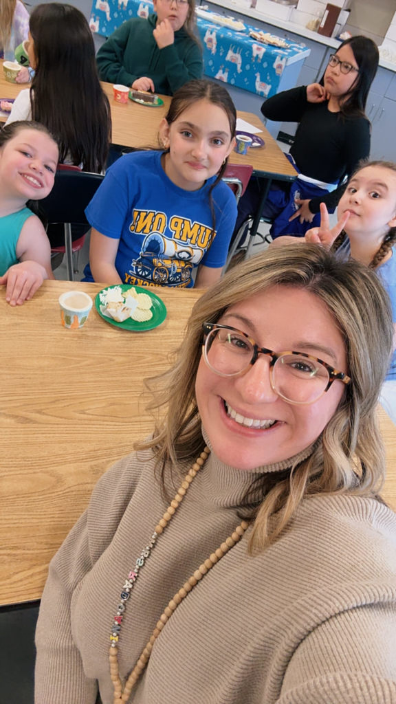 Mrs. Radoani selfie with students