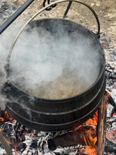 smoky cooking pot