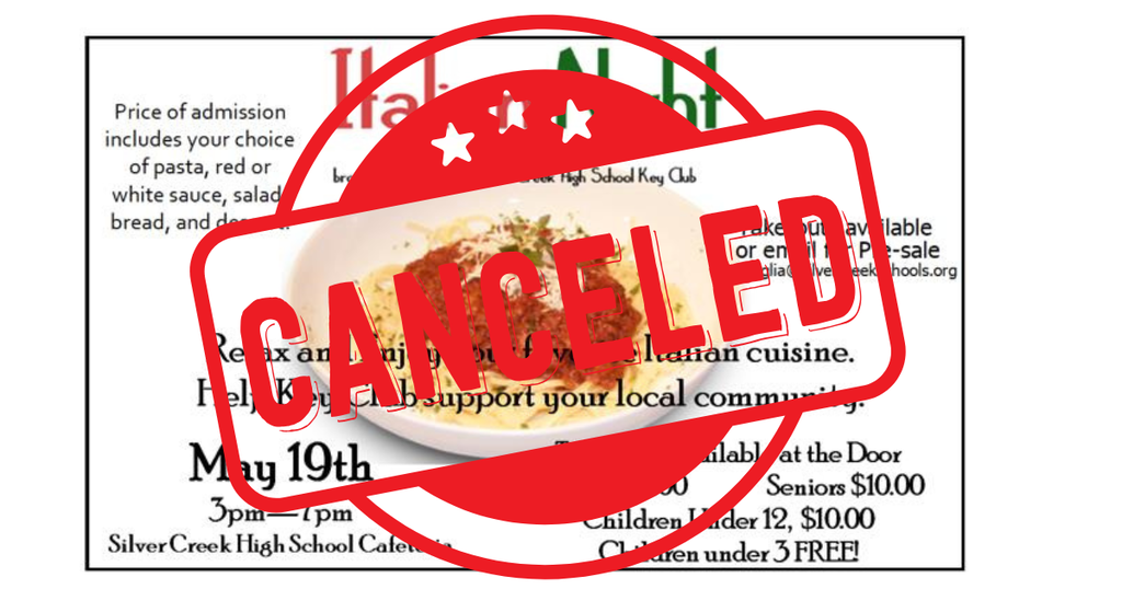 Italian Nite Canceled