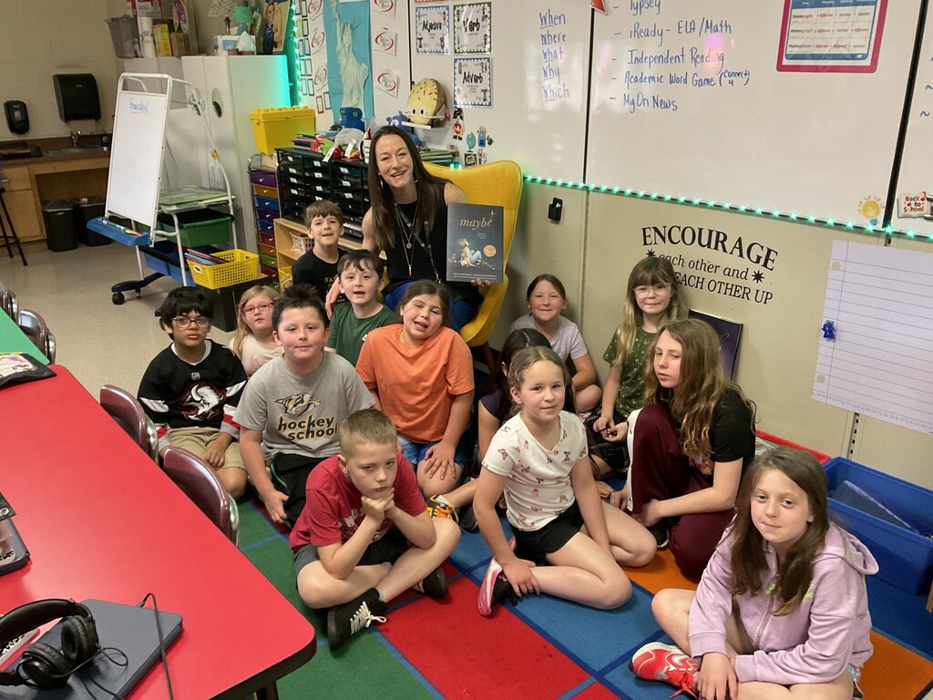 students smiling with Dr. Ralston