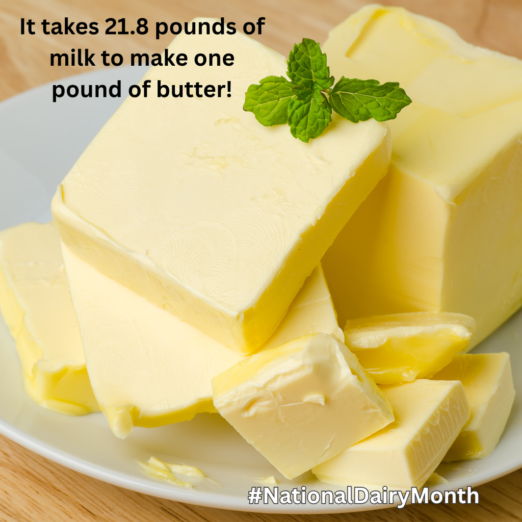 butter on a plate. 