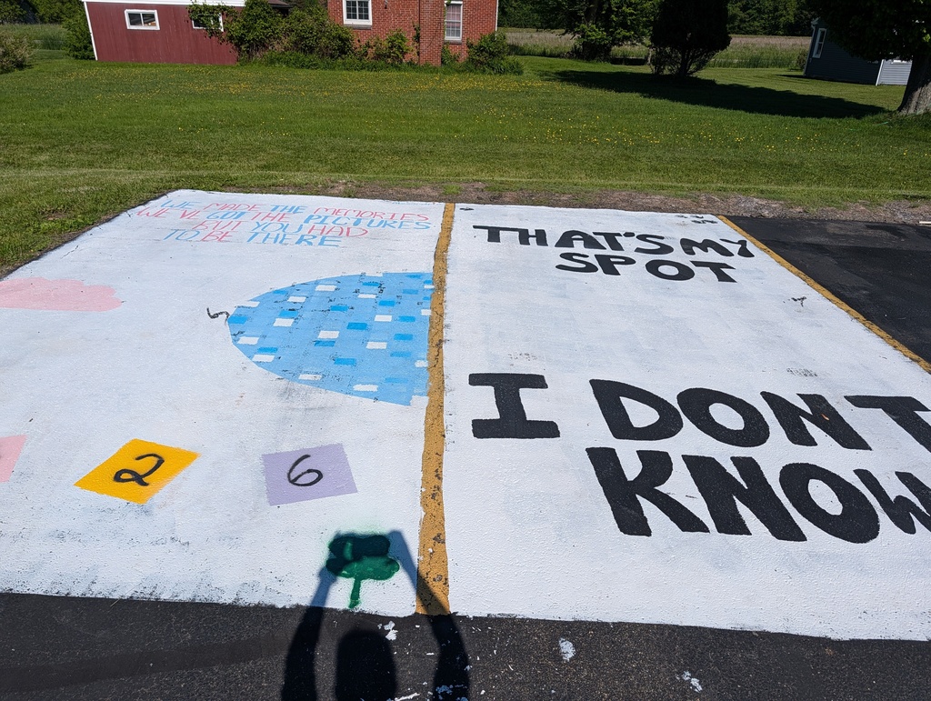 Painted parking spots