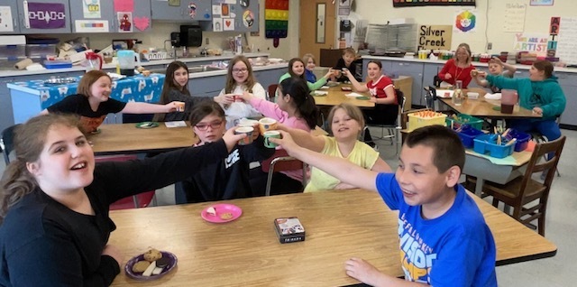 Tea with Miss Neubauer. 