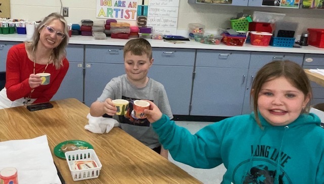 Tea with Miss Neubauer. 