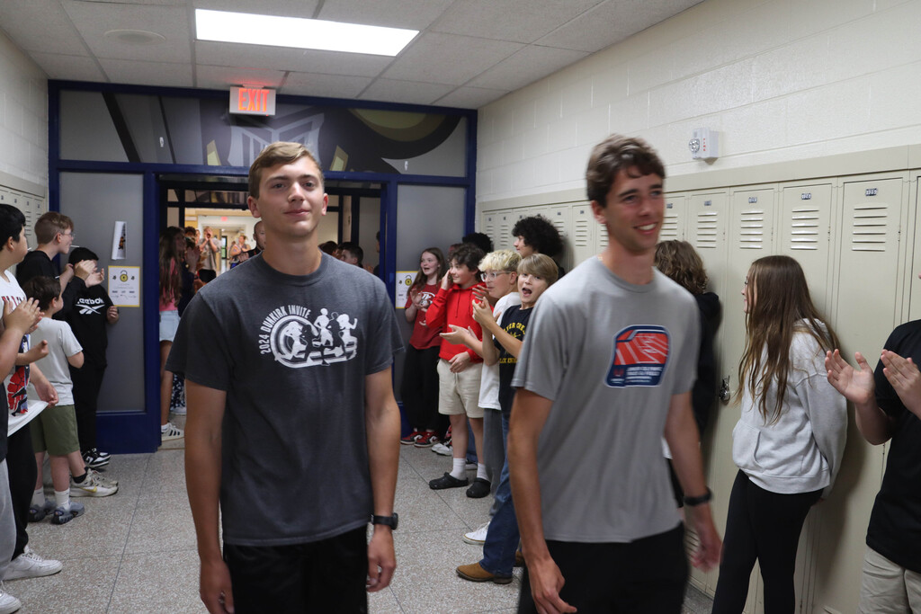 Nate and Sam at clap-out. 