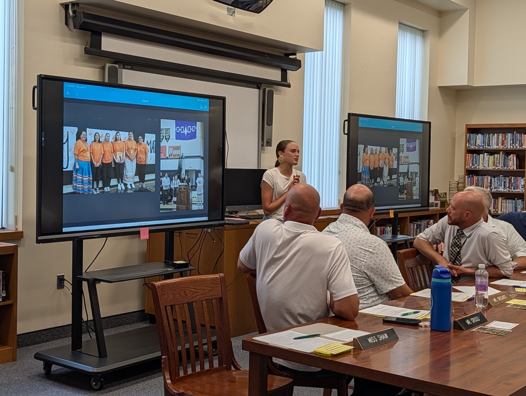 Molly presenting to the Board
