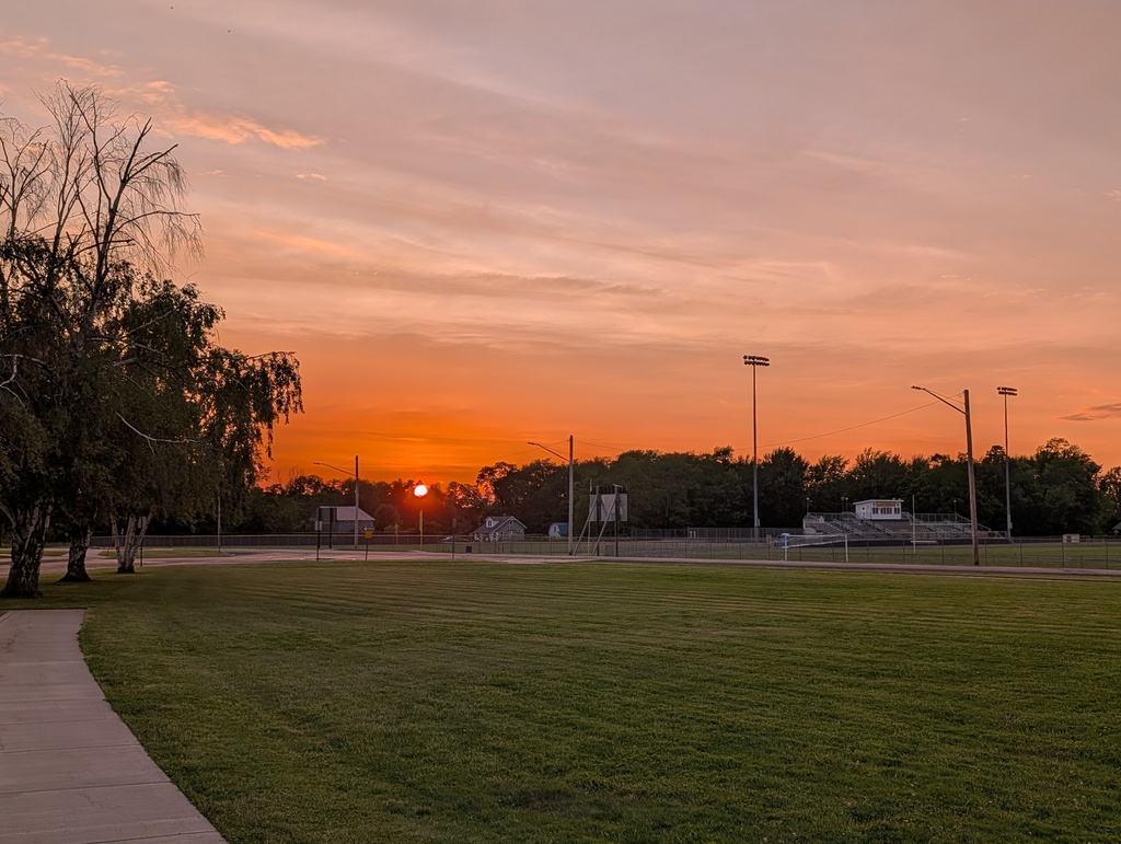 sunset over grounds