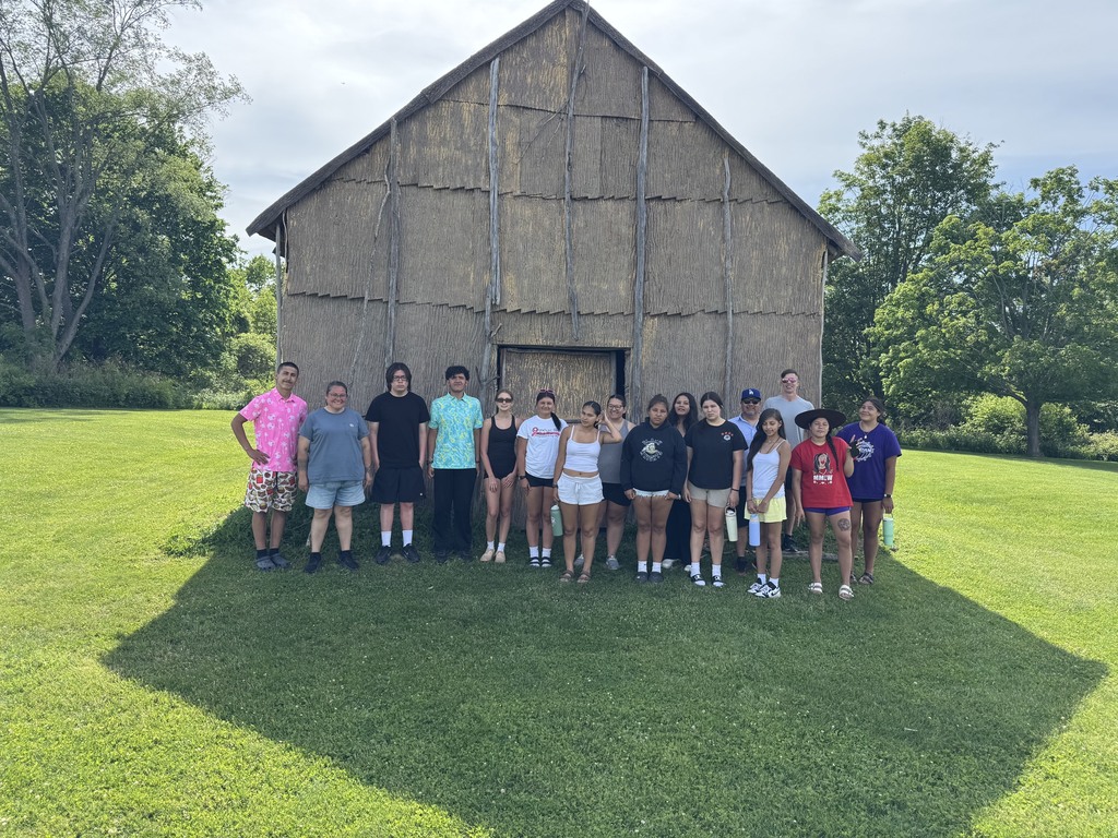 Group photo near longhouse