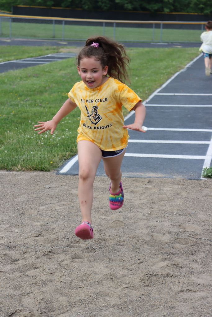 Student jumps the long jump. 