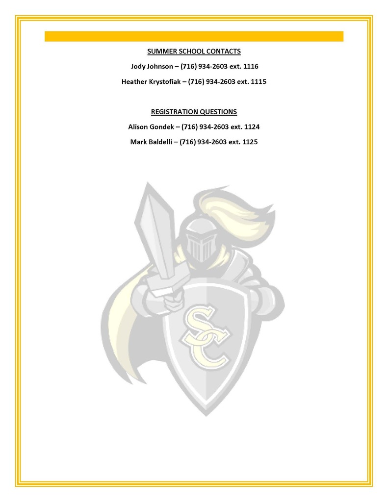 Summer School contacts