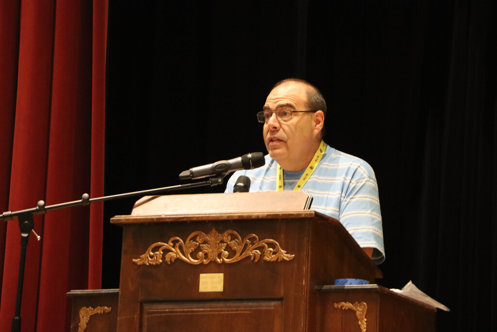 Mr. VanDette at the podium. 