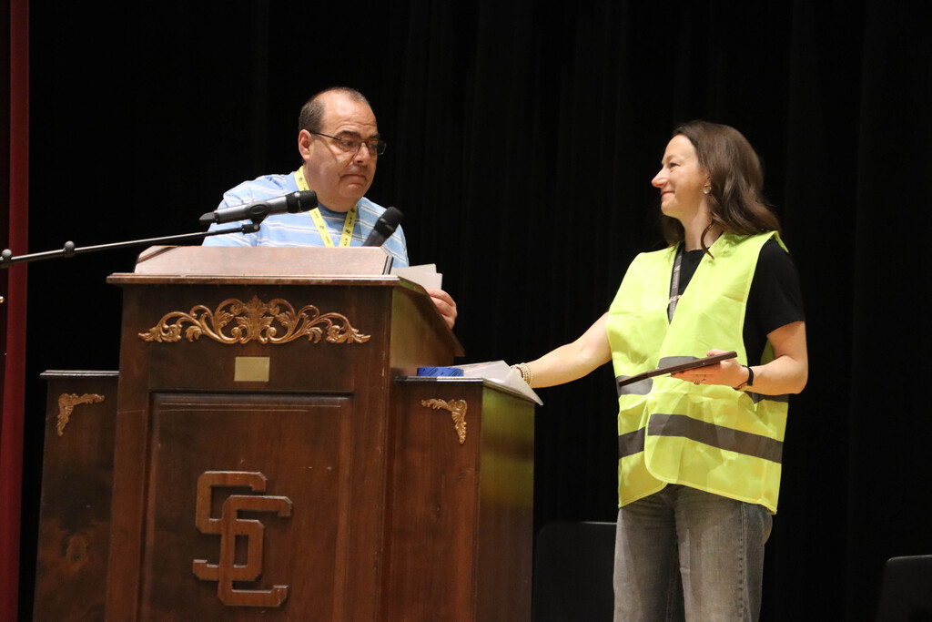 Mr. Vandette and Dr. Ralston at the Podium. 
