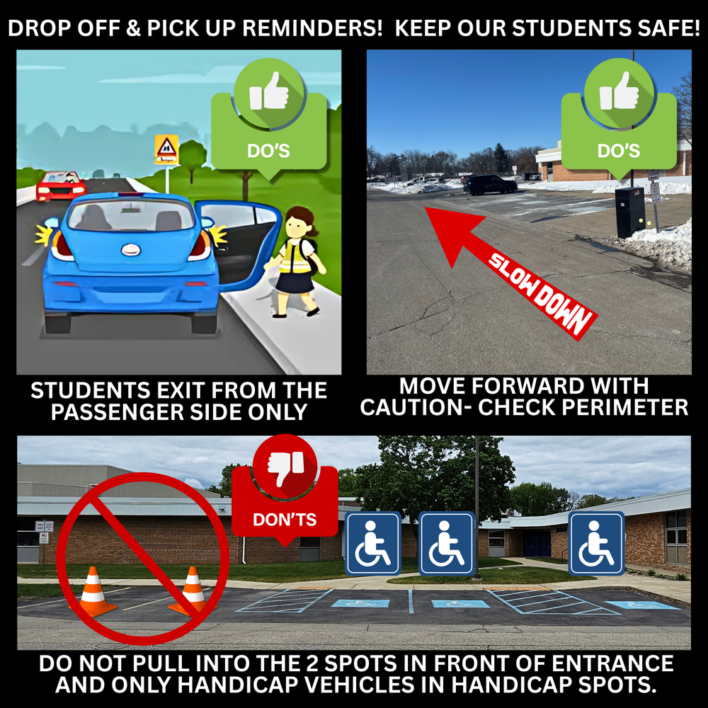 Drop Off & Pick Up Reminders